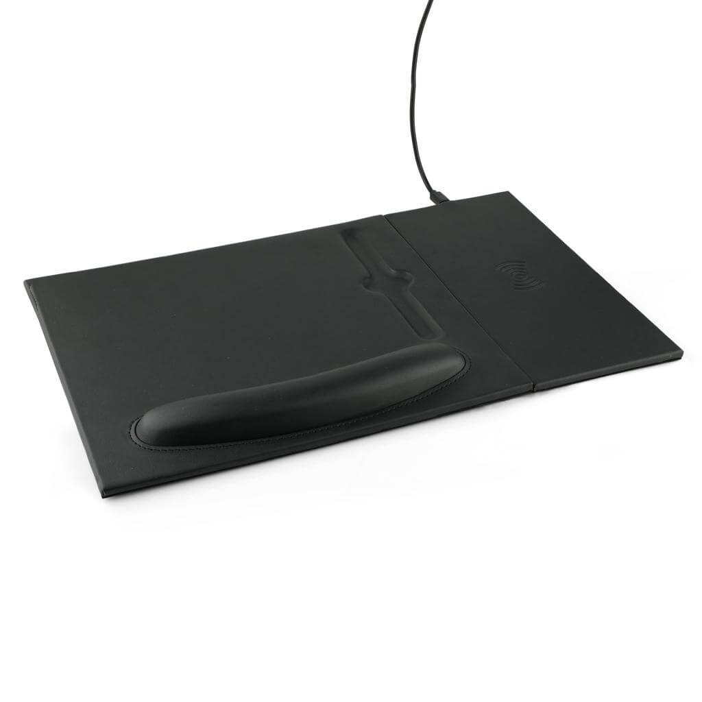 DOBERAN – @memorii 10W Wireless Charger PU Mouse Pad – Black