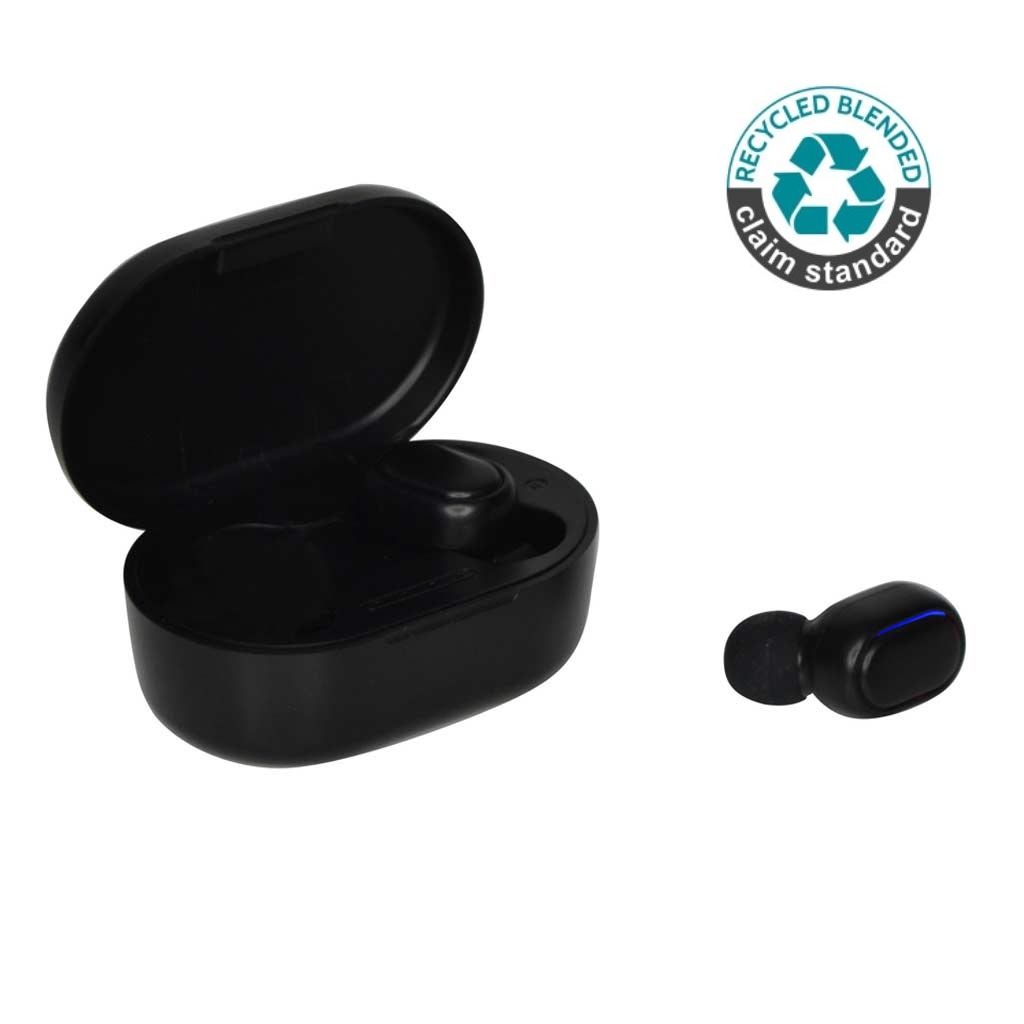 [ITBH 1136] ALAVUS – RCS standard recycled plastic TWS Wireless Earbuds – Black
