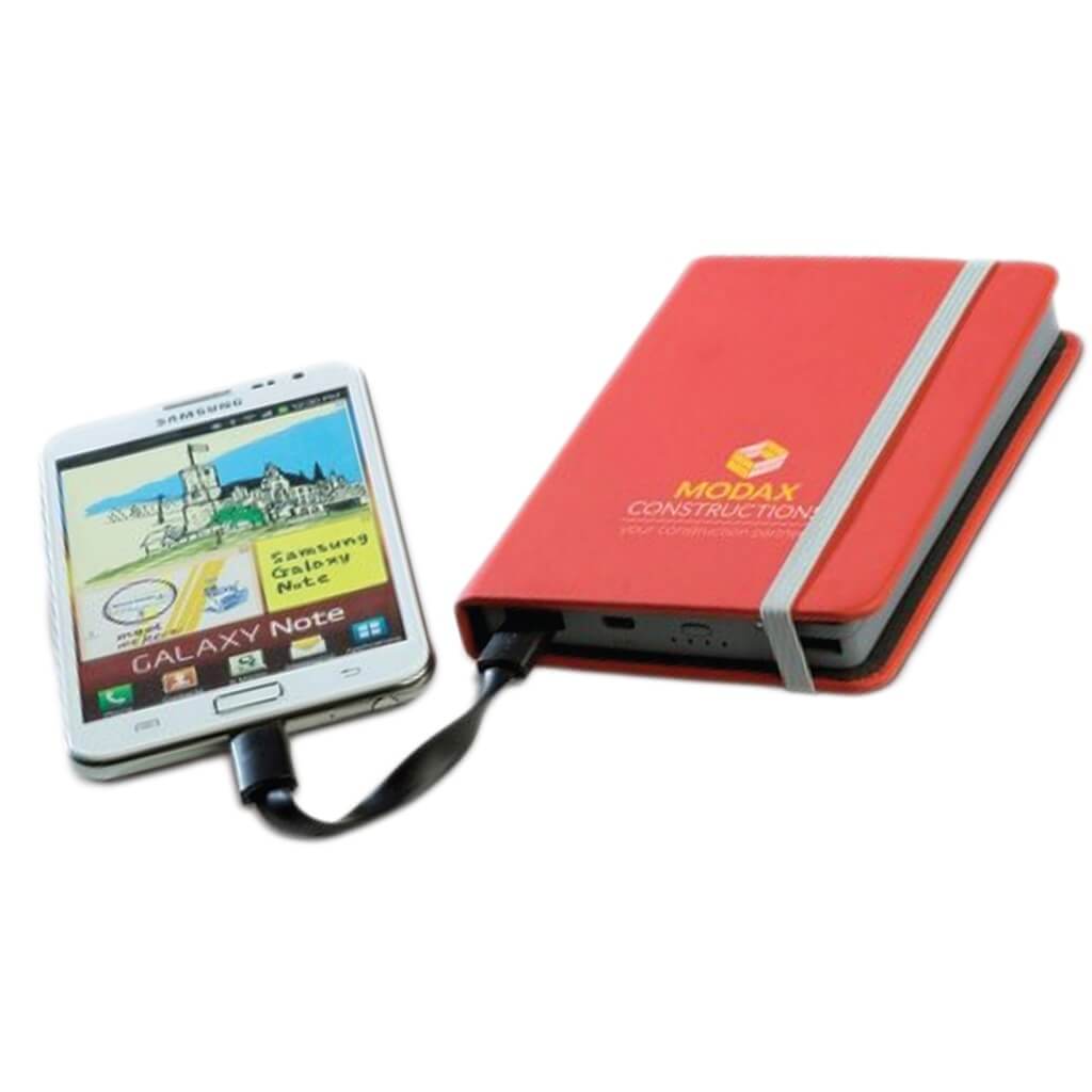 [ITPB 791] BUKIE- @memorii 4000 mAh Powerbank With Notebook Look Red.jpmg