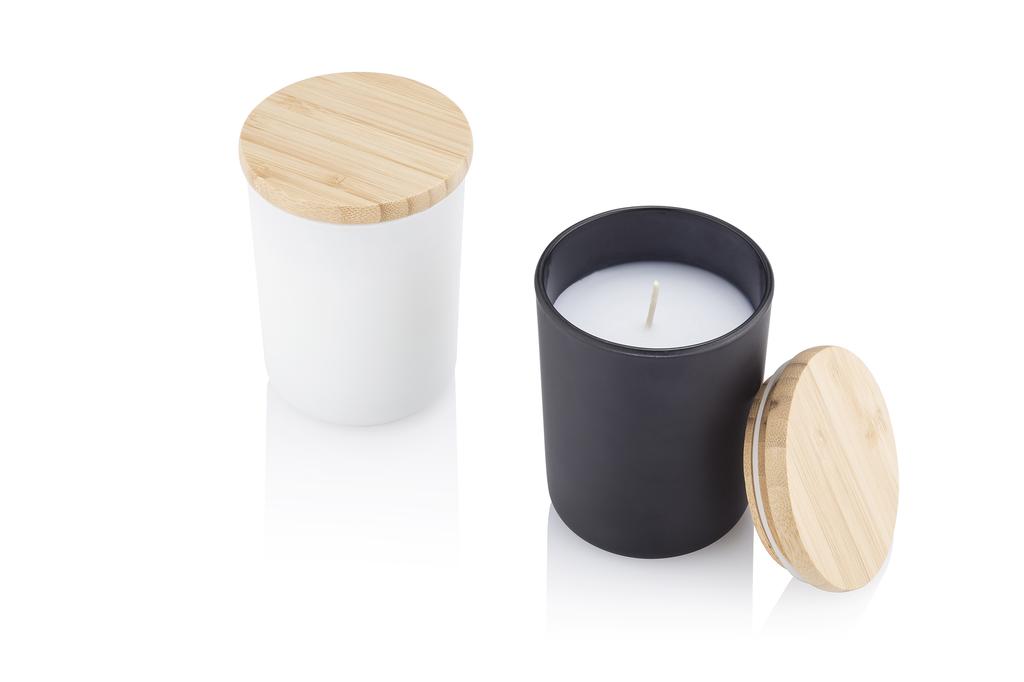 NOUM – Arabic Oudh Scented Glass Candle with Bamboo Lid – Black (2)