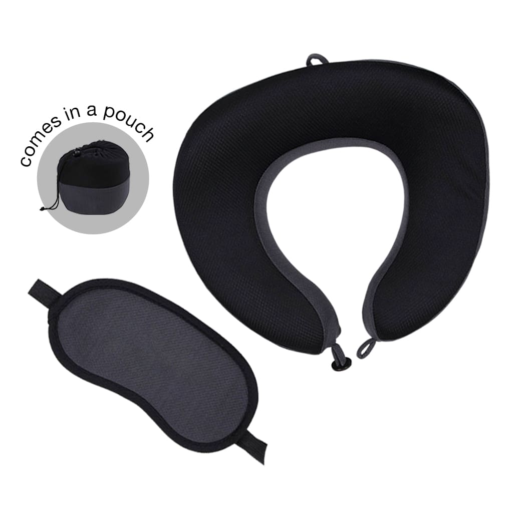 [TASN 101] ZABARI – SANTHOME Travel Set (Pillow and Eyemask in Pouch)