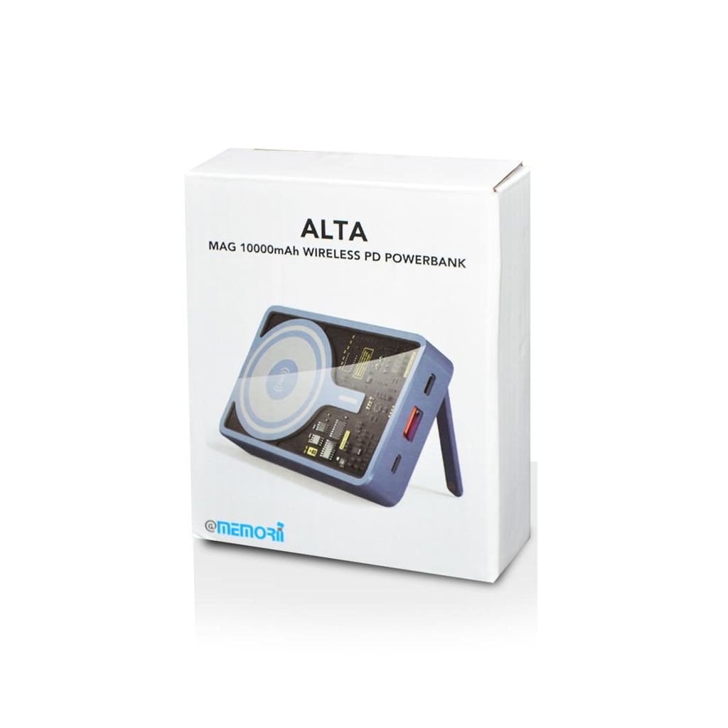 ALTA – @memorii 10000mAh Magnetic 15W Wireless Powerbank – Blue