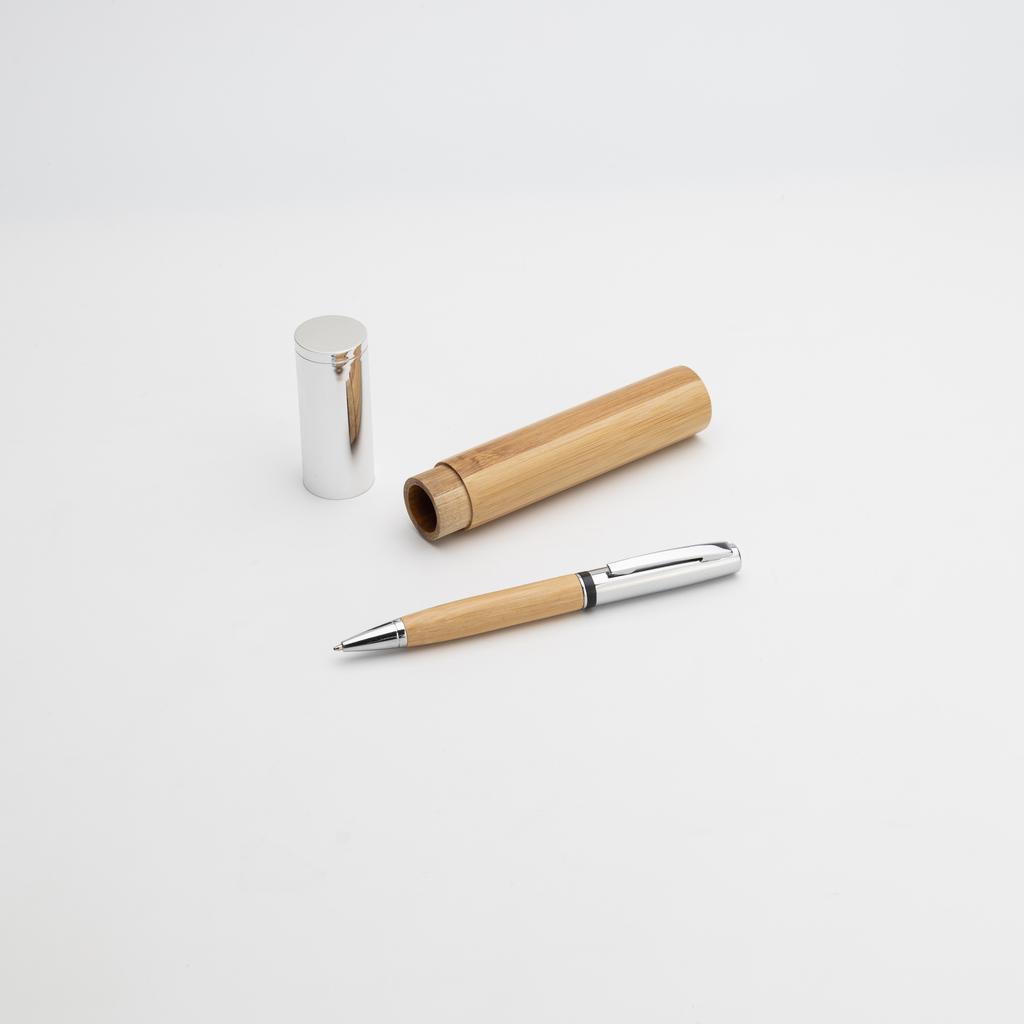 ATCA – eco-neutral Metal Pen with Bamboo Barrel – Natural (1)
