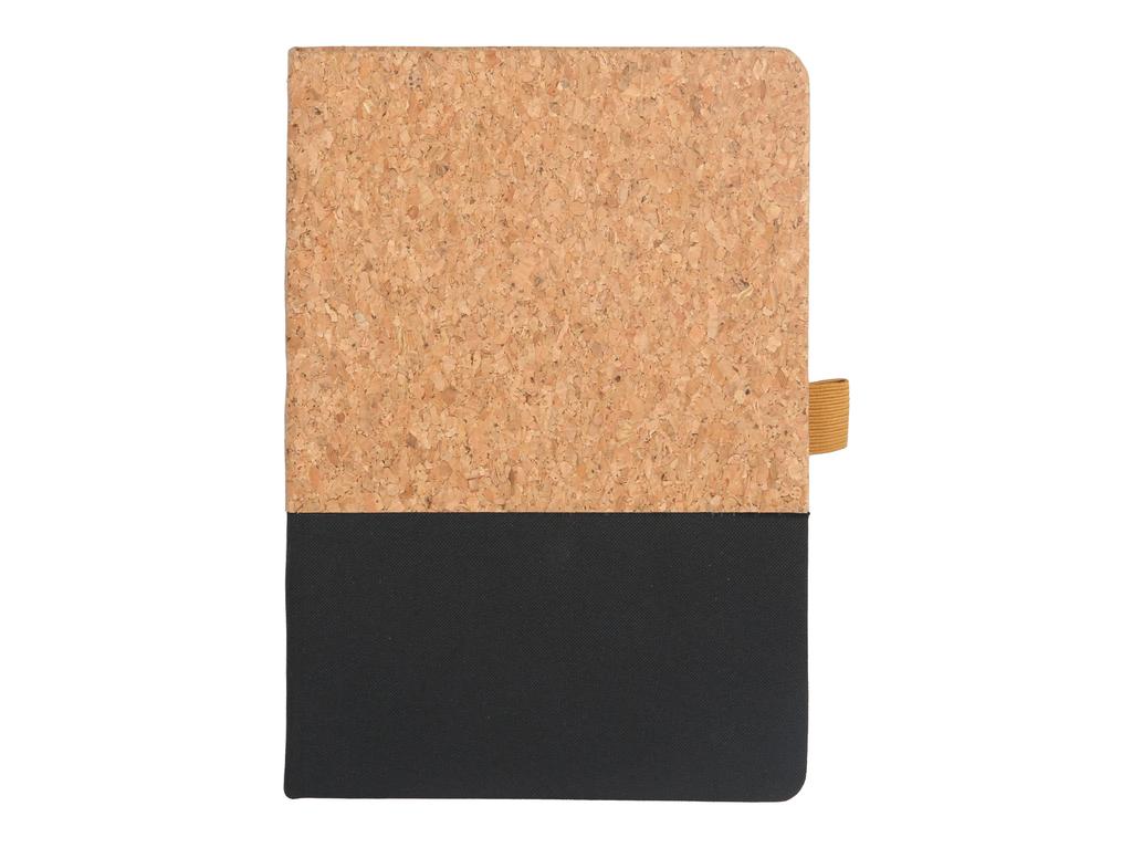 BORSA – eco-neutral A5 Cork Fabric Hard Cover Notebook and Pen Set – Black (1)