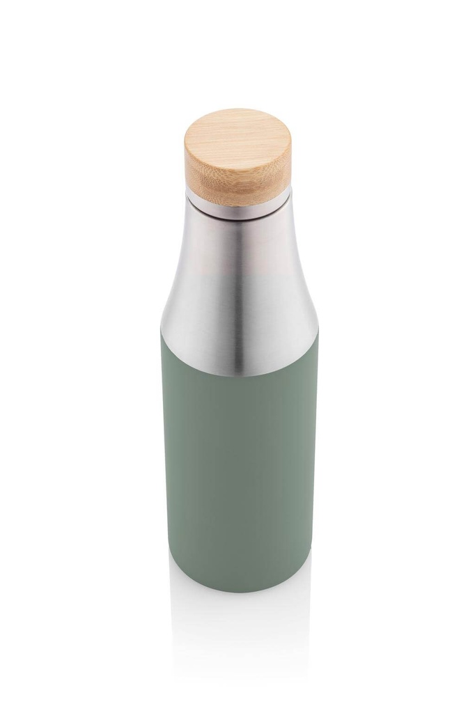 BREDA – Vacuum Bottle With Bamboo Lid – Green