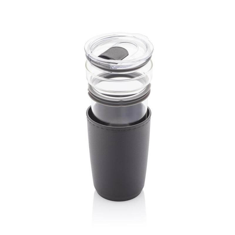 CERRA – Hans Larsen Recycled Sleeve Glass Tumbler – Black (1)