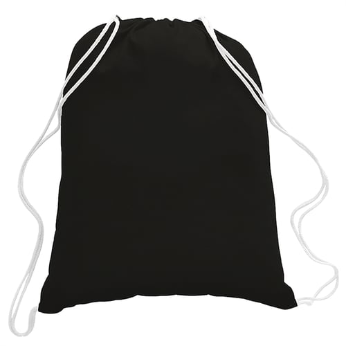 [CT 401 – Black] Eco-neutral Cotton Drawstring bag 240GSM – Black