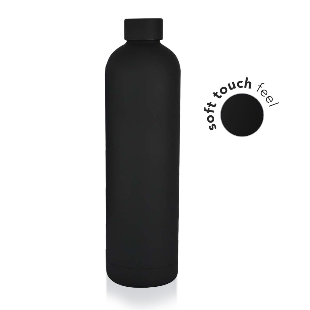 [DWGL 3113] GRIGNY – Soft Touch Insulated Water Bottle – 1000ml – Black