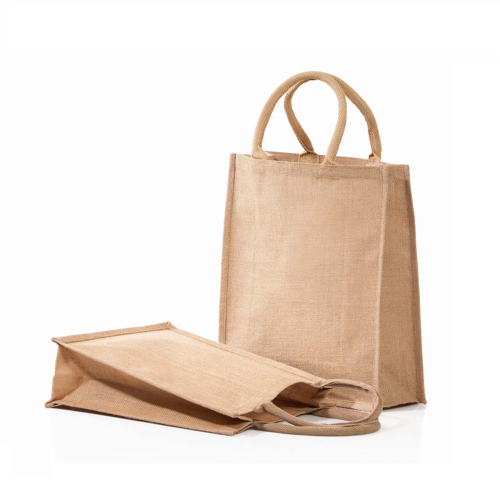 Eco-neutral Jute Shopping Bag – Vertical – Natural