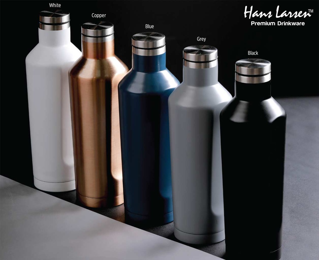 GALATI – Hans Larsen Double Wall Stainless Steel Water Bottle – Grey