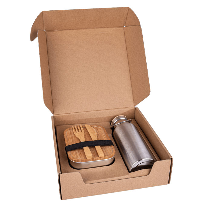 [GSHL 180] CHAVES – Hans Larsen Set of Lunch Box and Vacuum Bottle