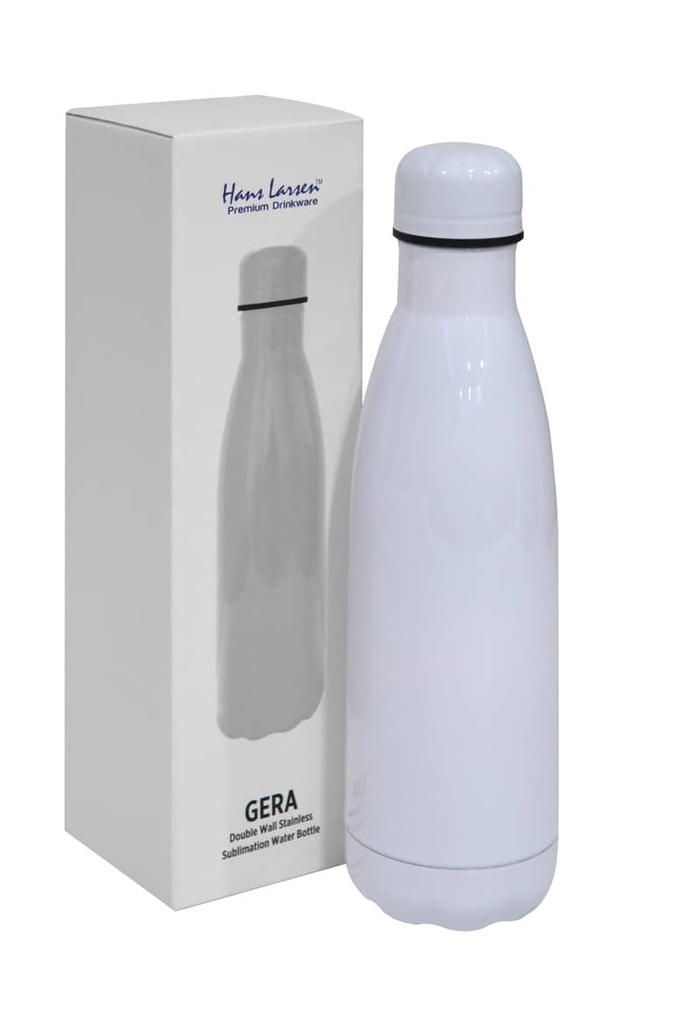 Gera – Hans Larsen Double Wall Stainless Sublimation Water Bottle – White