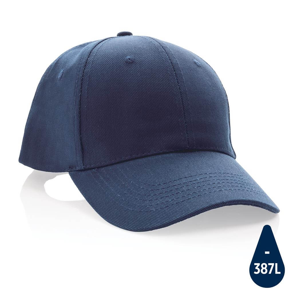 [HWAW 453] Impact AWARE™ 6 Panel 280gr Recycled Cotton Cap – Navy Blue