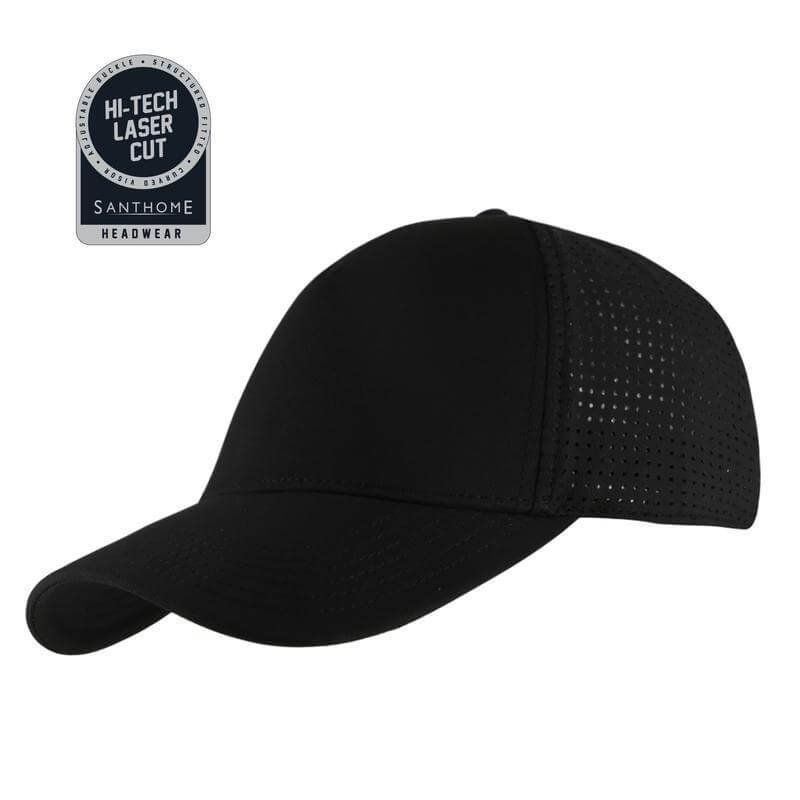 [HWSN 510] ACE – Santhome 5 Panel DryNCool® Sports Cap – Black