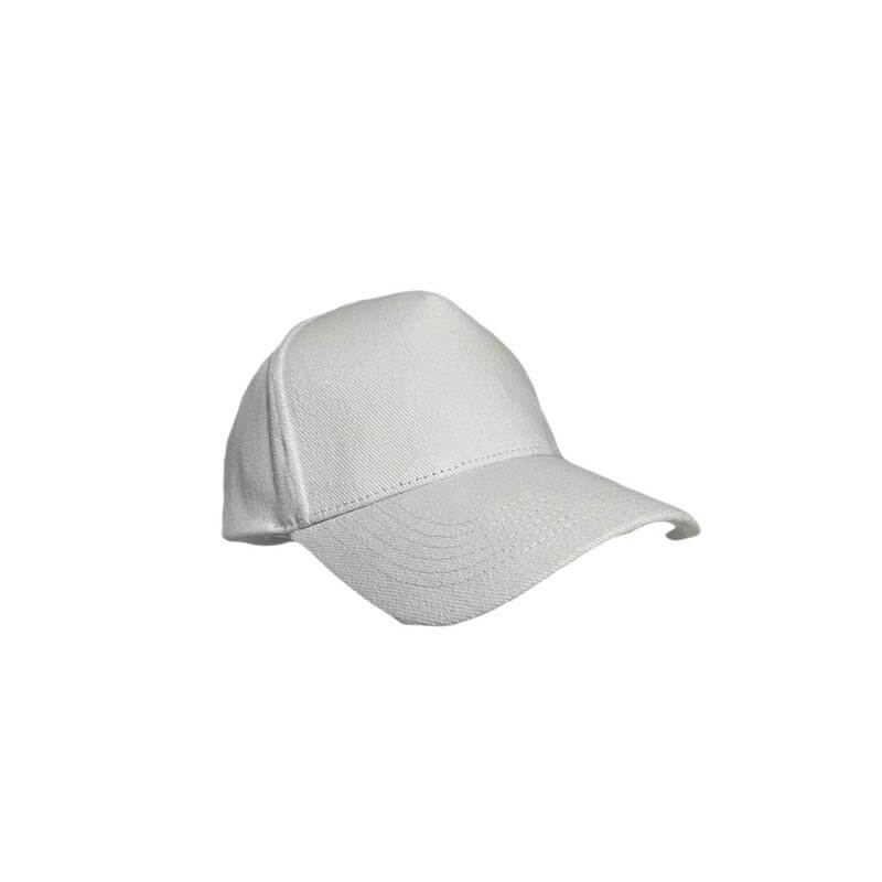 [HWSN 524] NARVA – 5 Panel Heavy Brushed Cotton Cap – White