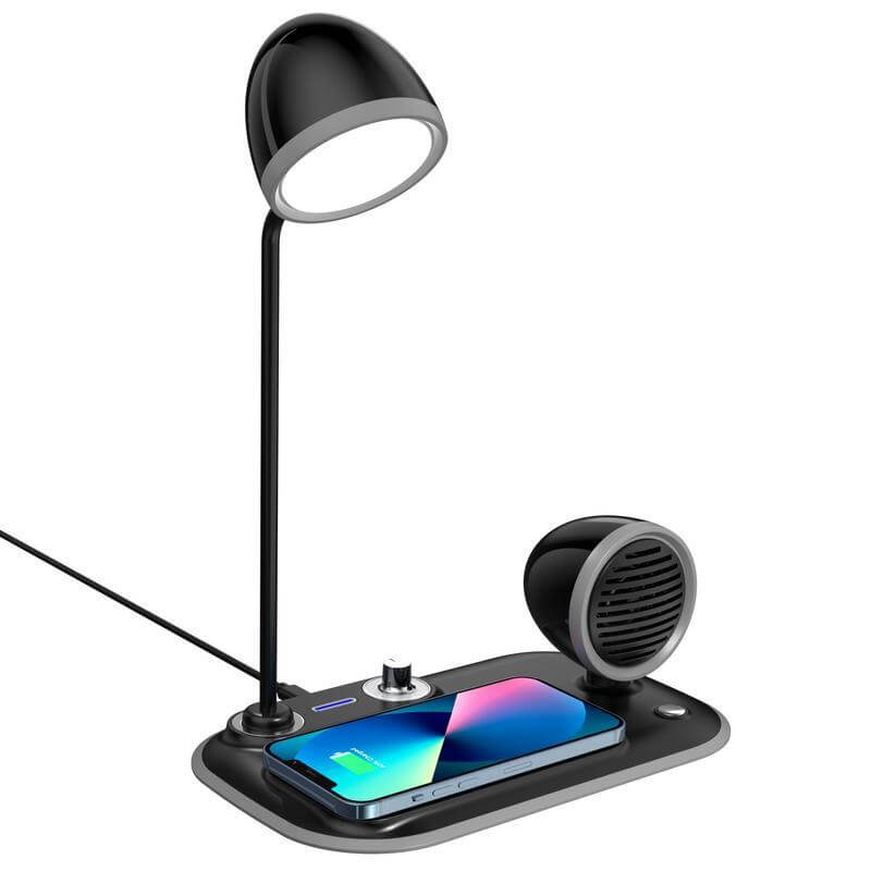 [ITLP 1144] VEERE – @memorii 3 in 1 Wireless Charger Lamp with Speaker – Black