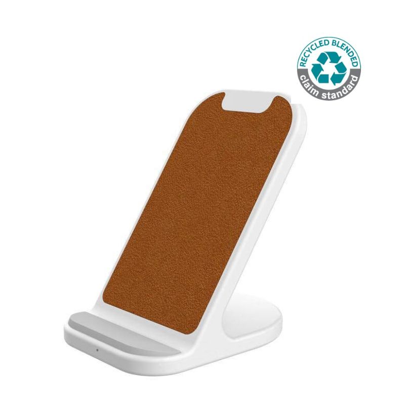 [ITWC 1160] BASEL – @memorii Recycled 10W Wireless Charger Phone Stand – White