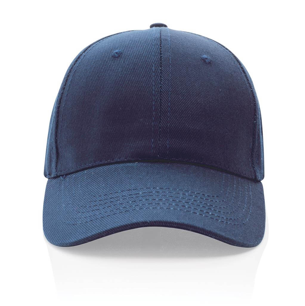 Impact AWARE™ 6 Panel 280gr Recycled Cotton Cap – Navy Blue