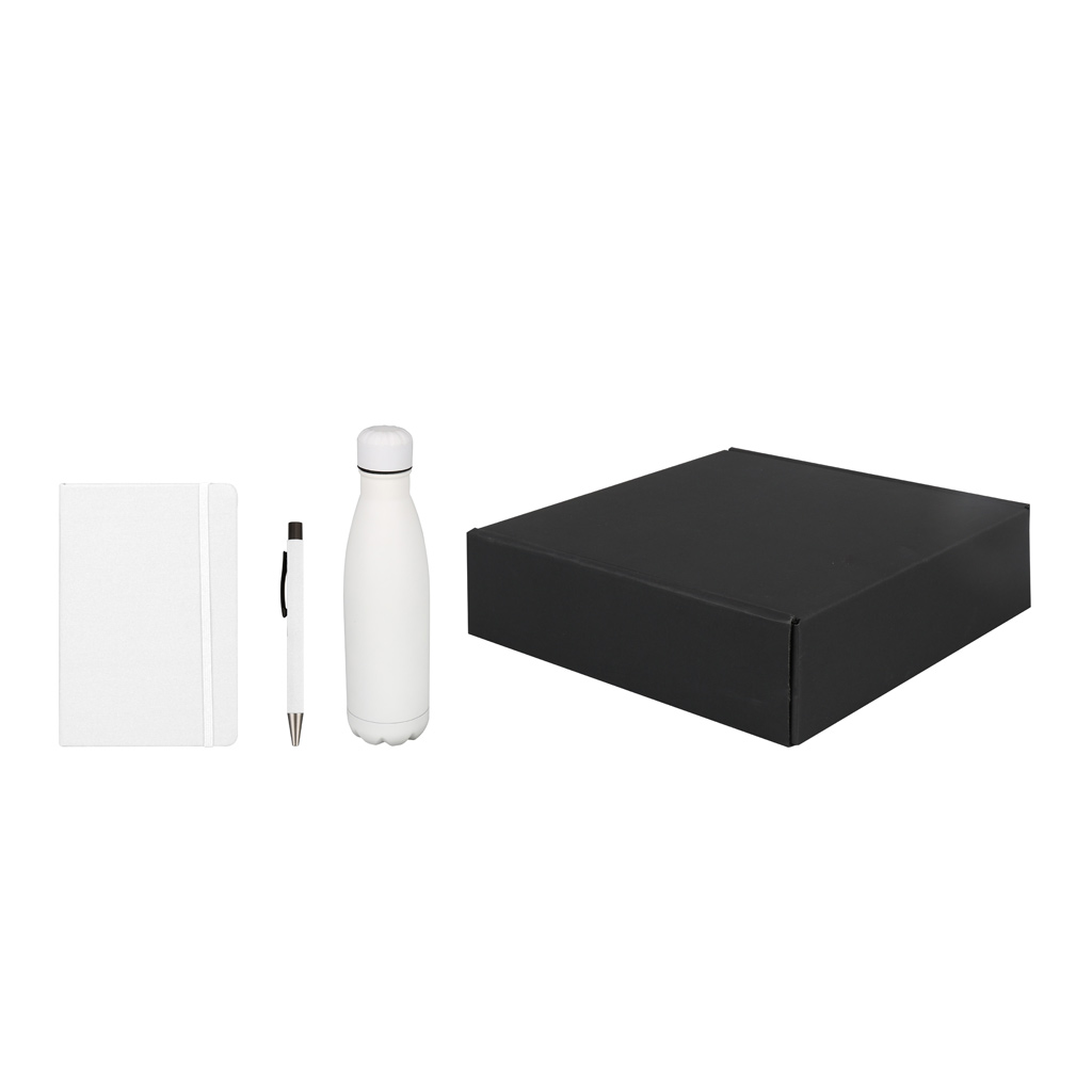 LAUTA – Giftology Set of Stainless Bottle, Notebook and Pen – White (2)
