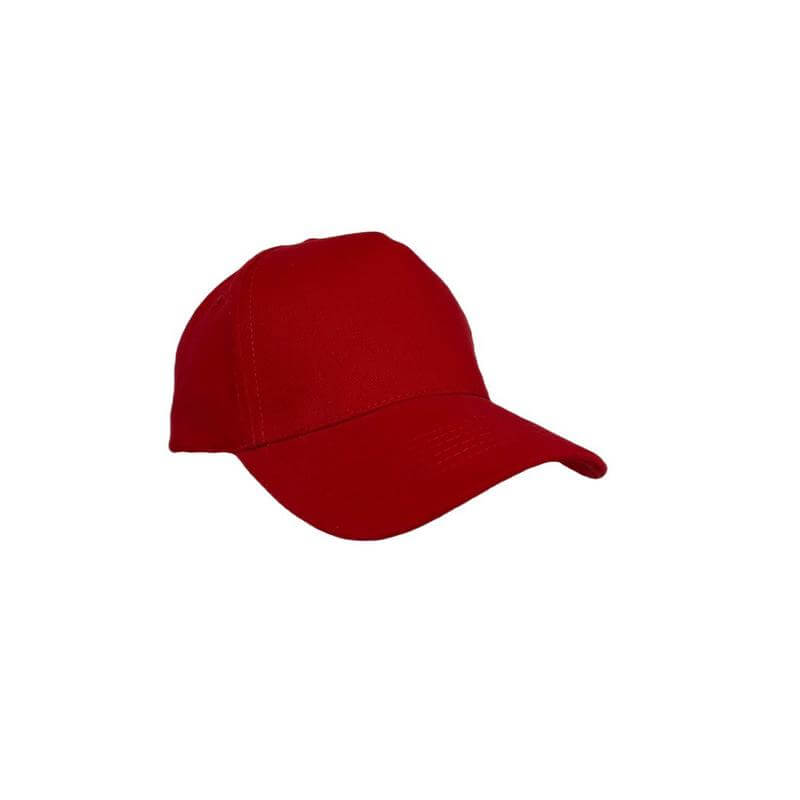 NARVA – Santhome 5 Panel Heavy Brushed Cotton Cap – Red