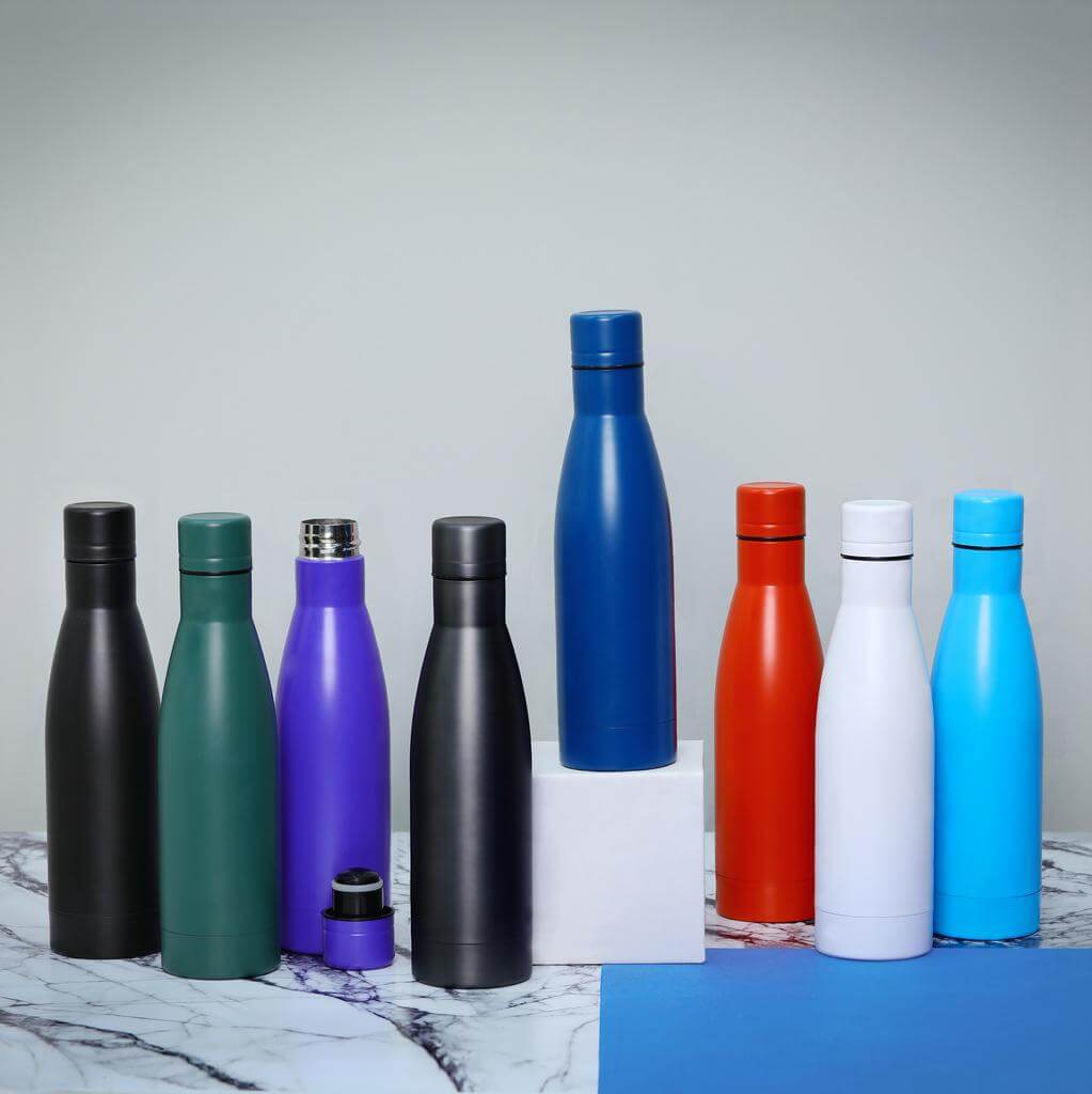 NIESKY – Copper Insulated Double Wall Cola Bottle – Aqua Blue