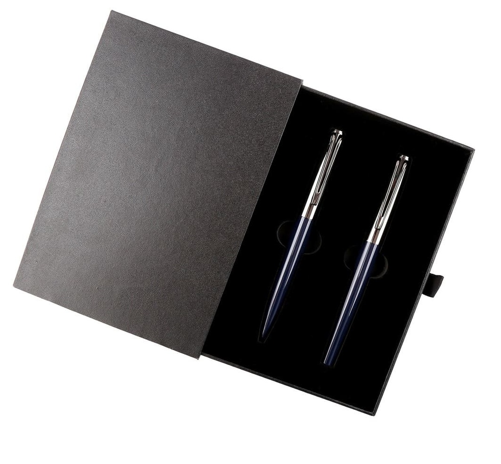 NORA – Gift Set of Roller and Ball Pen – Navy Blue
