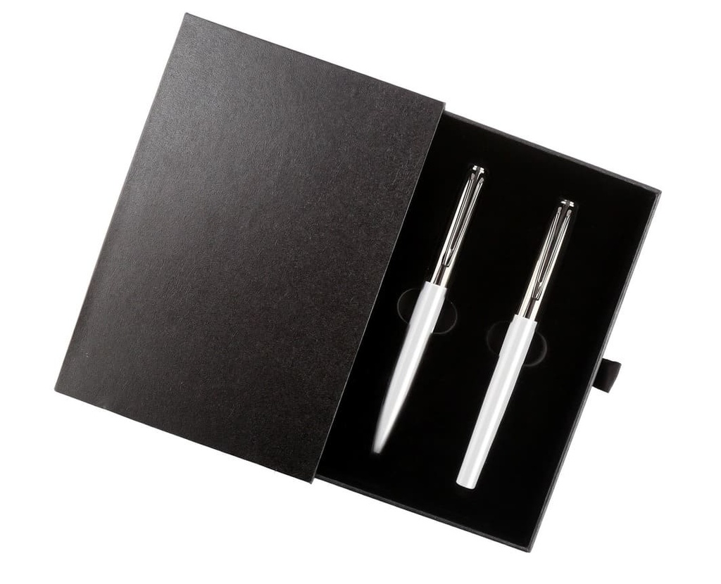NORA – Gift Set of Roller and Ball Pen – White