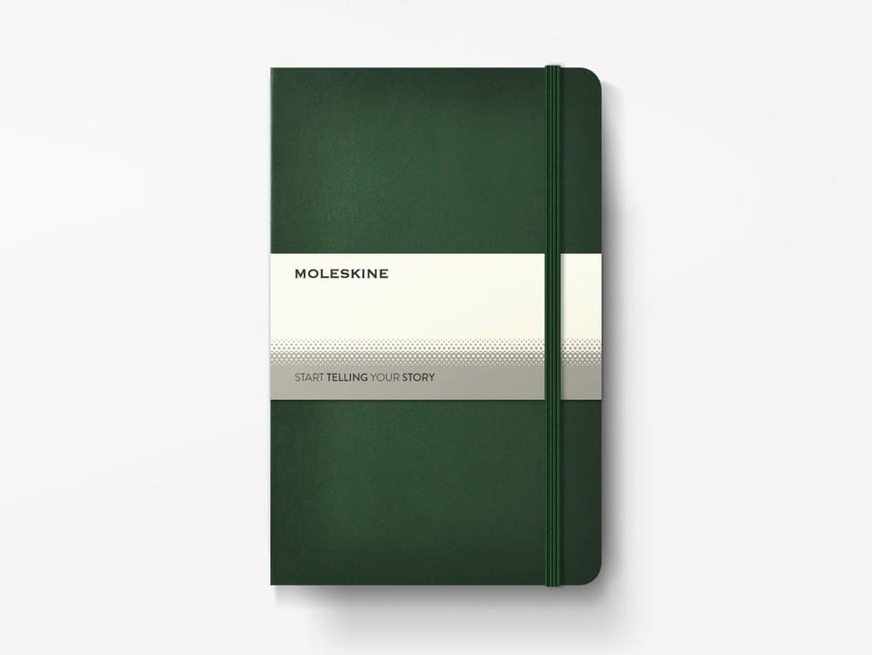 [OWMOL 329] Moleskine Classic Large Ruled Hard Cover Notebook – Myrtle Green