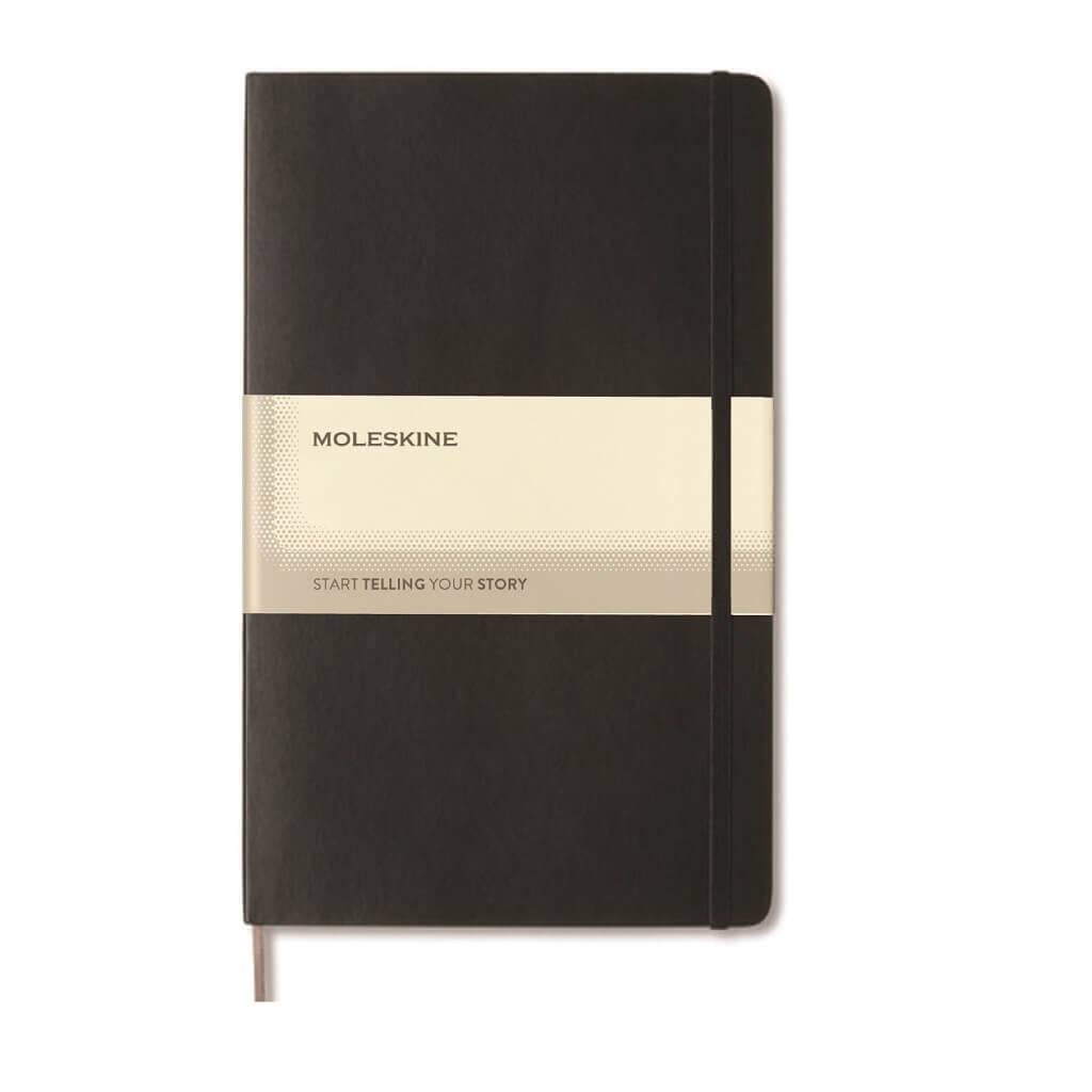 [OWMOL 371] Moleskine Hard Cover, Medium Size Ruled Notebook – Black