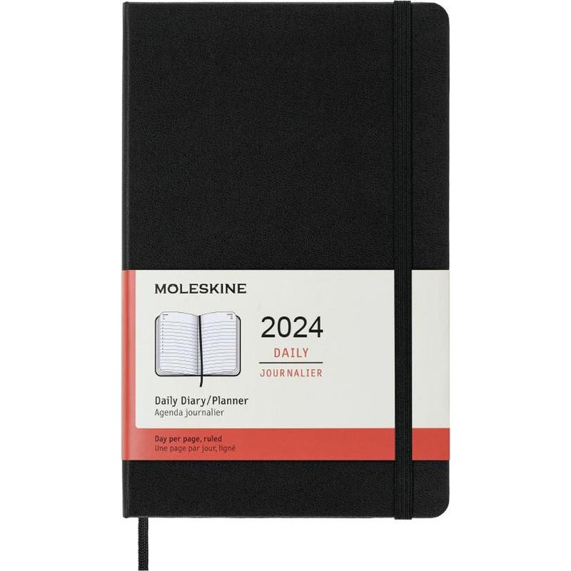 [OWMOL 5204] Moleskine 2024 Daily 12M Planner – Hard Cover – Large