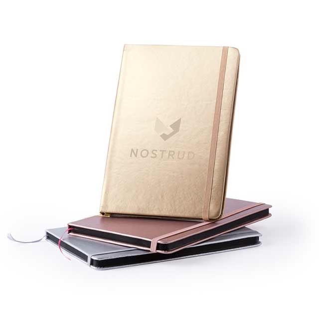 PU A5 Notepad In Metallic Gold Color (1)