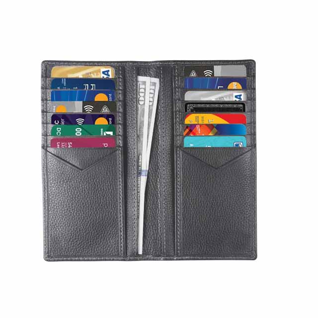 SANTHOME Genuine Leather Suit Coat Wallet With RFID Protection (2)