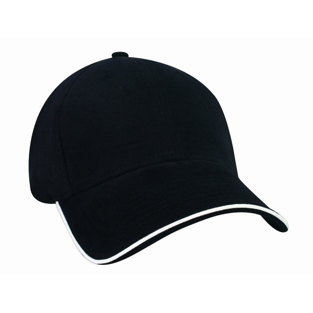 SANTHOME Performance Sports Caps – Black – White (1)