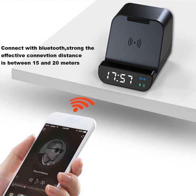 SOMOTO- @memorii 5W Wireless Speaker With Alarm Clock (1)