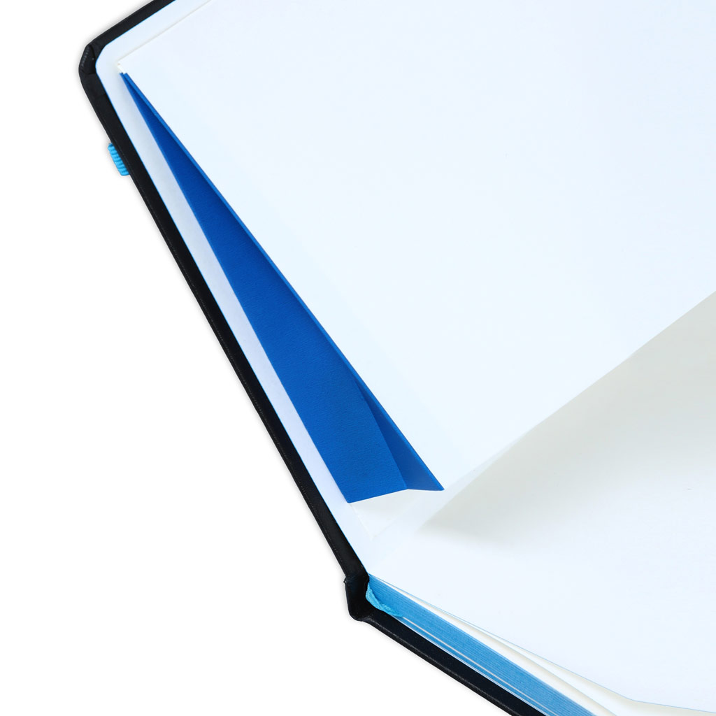 SUKH – SANTHOME A5 Hardcover Ruled Notebook Black-Blue (1)