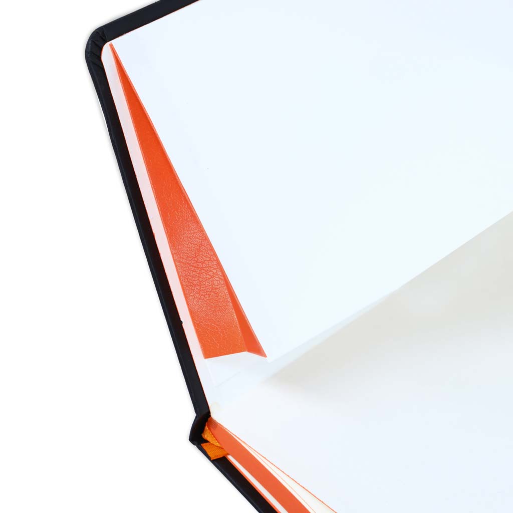 SUKH – SANTHOME A5 Hardcover Ruled Notebook Black-Orange (4)