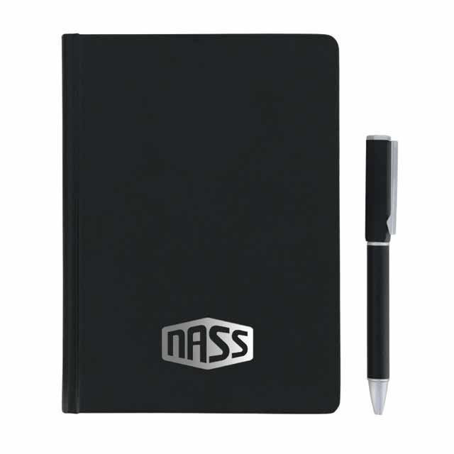 TOMAR – SANTHOME Set Of PU Thermo Notebook And Pen – Black