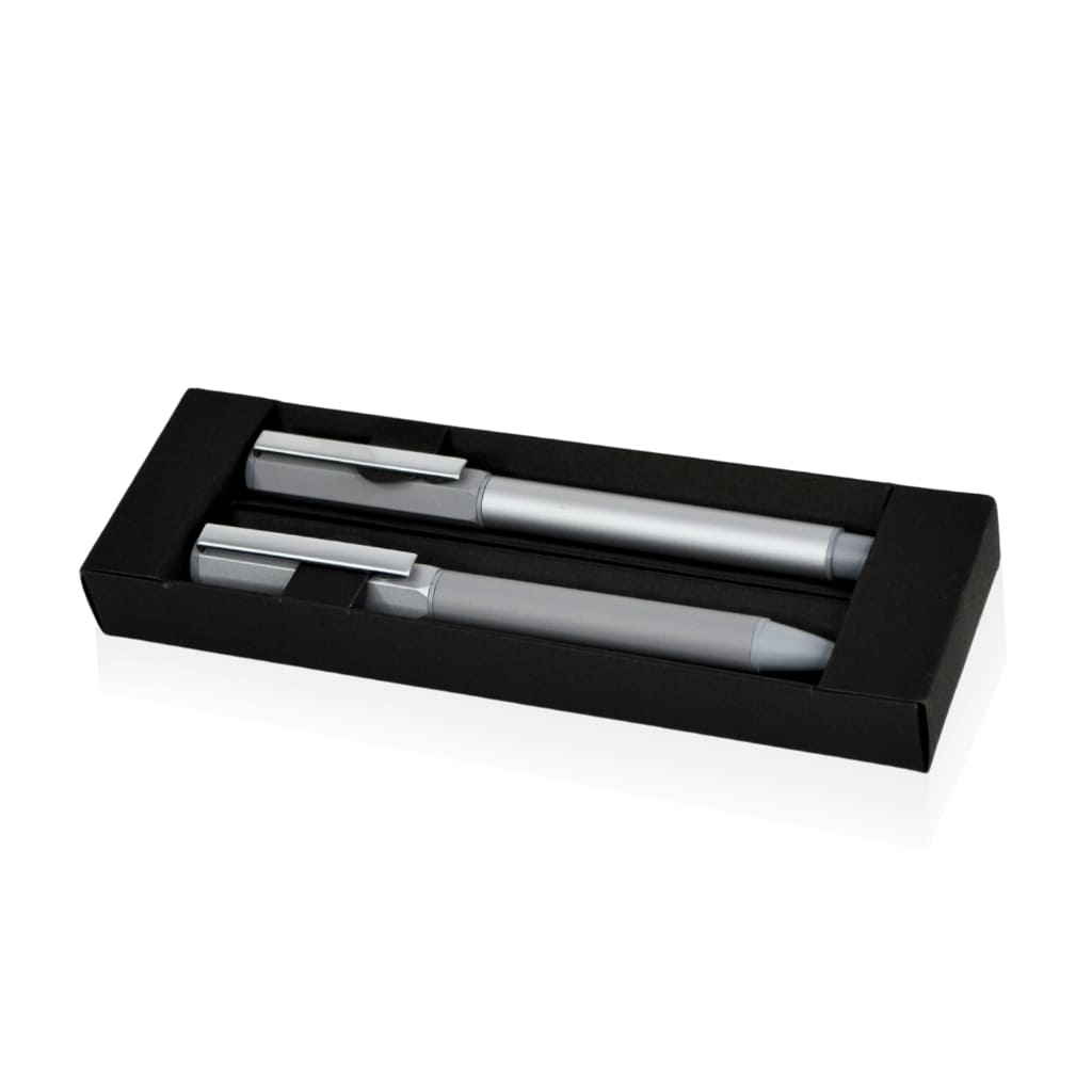 TROFA – Metal Roller and Ball Pen Set – Silver-Grey (1)