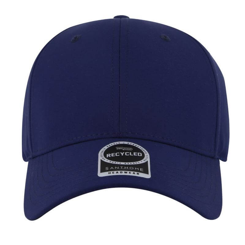 ULTRA – Santhome 6 Panel Recycled Dry n Cool Cap – Navy Blue