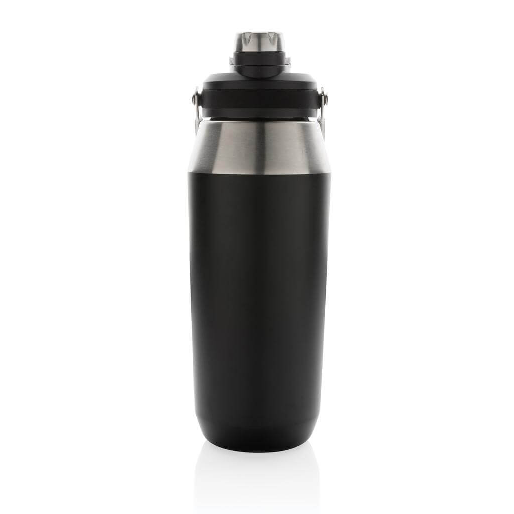 USLAR – Hans Larsen Vacuum Bottle with Solid Handle and Dual Lid – 1L – Black (2)