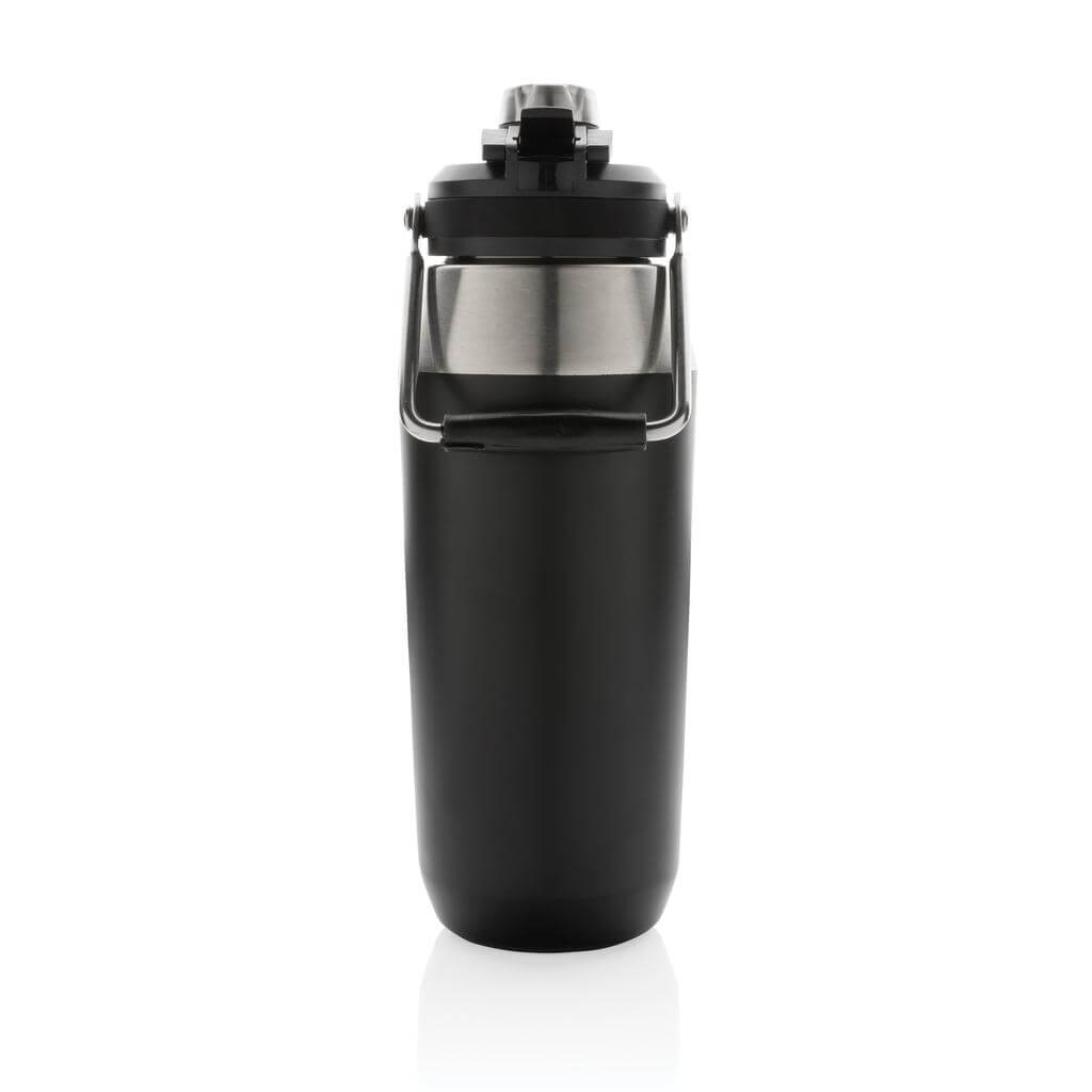 USLAR – Hans Larsen Vacuum Bottle with Solid Handle and Dual Lid – 1L – Black (5)