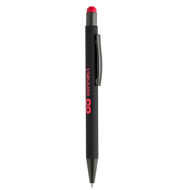 [WIMP 267] VOJENS – Giftology Metal Soft-touch Ballpen with Stylus – Red