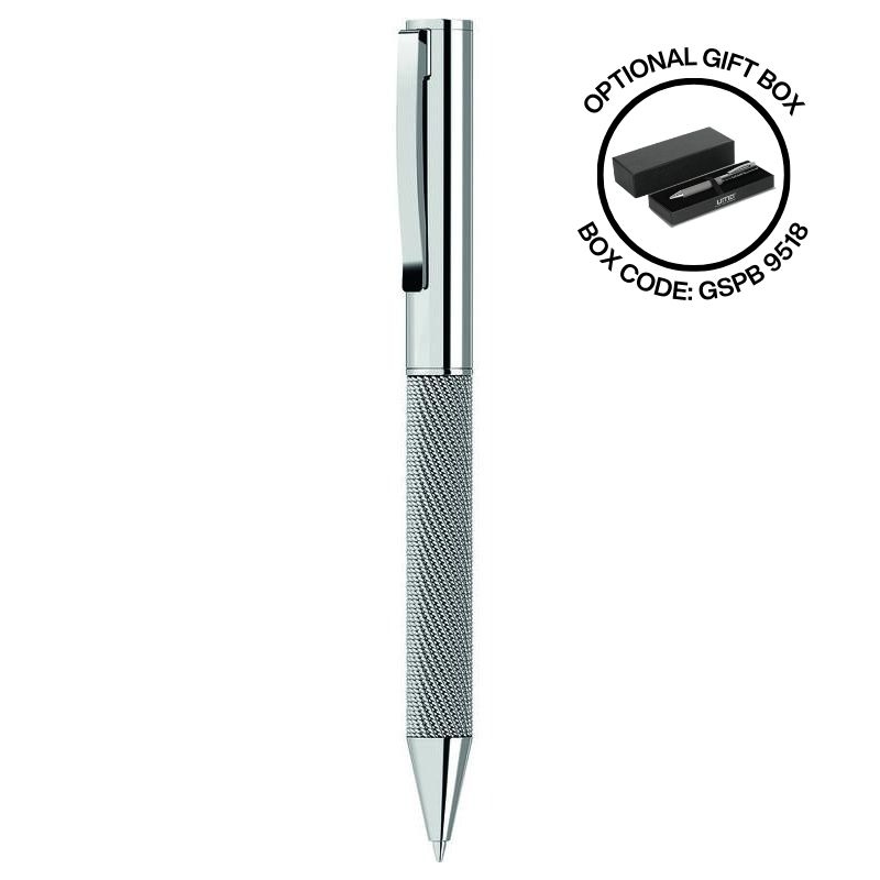 [WIMP 5173] UMA – MESH Premium Metal Ballpoint Pen – Silver