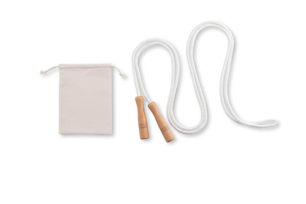 XANTHI – Cotton Jumping Rope with Wooden Handle in a Cotton Pouch (1)