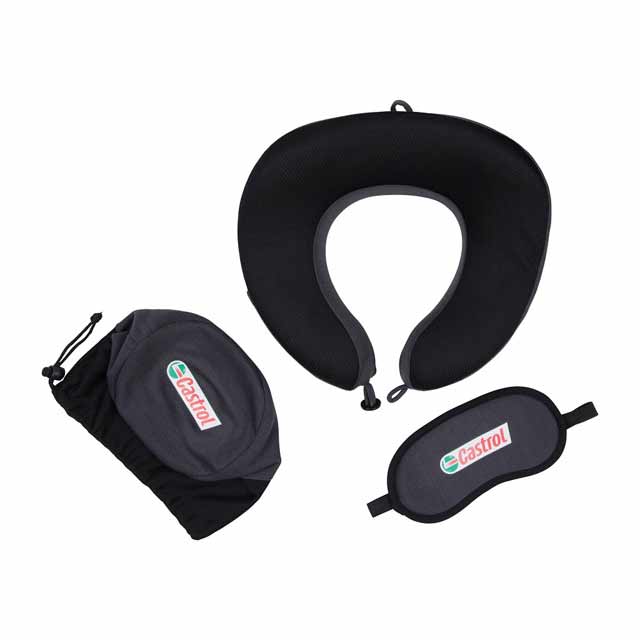 ZABARI – SANTHOME Travel Set (Pillow and Eyemask in Pouch)